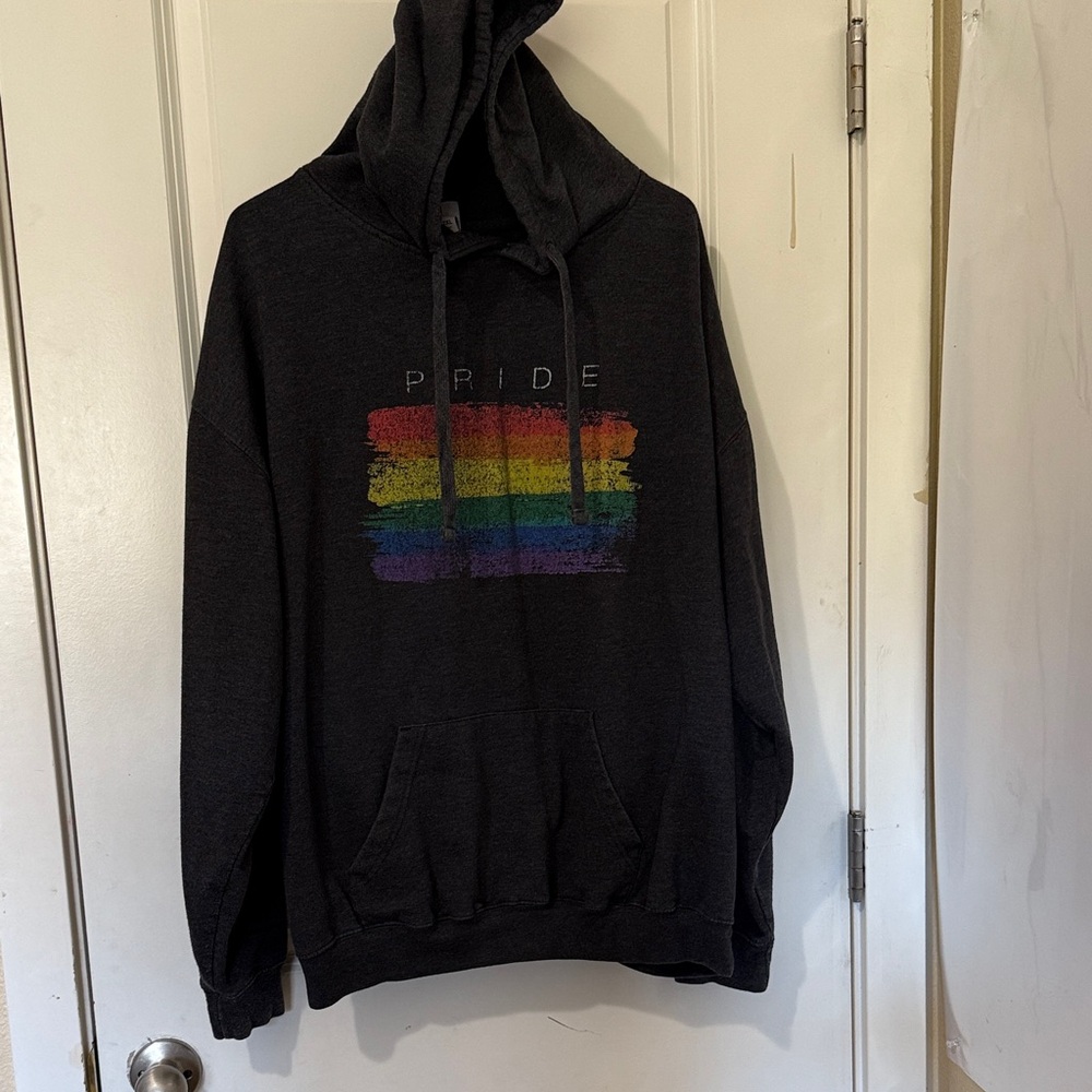 Pride Graphic Hoodie - Black Rainbow